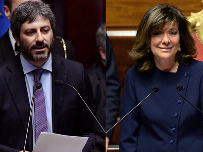 Roberto Fico e Maria Elisabetta Casellati, rispettivamente Presidente della Camera e del Senato