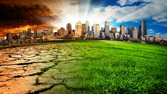 A city showing the effect of Climate Change (global) © Ben Goode