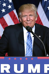 Donald Trump during the campain, speaking at an immigration policy speech in Phoenix, Arizona, USA
