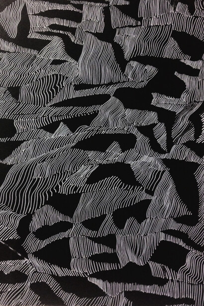 Jack G. Marshall, Wave, 2015, pen on paper, 21 x 15 cm