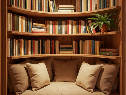 La luce discreta, i piccoli oggetti custoditi trasformano questo angolo in un microcosmo intimo, sospeso fuori dal tempo