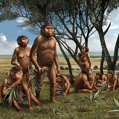 When our ancestors began to walk in an upright position, one can fathom that they began to see the stars, the lightening, the sunrise and the sunset, and maybe began to ask questions, then, about the powers of nature and about their self. From this probably comes the idea of the Gods, as creators of all these forces of nature, to which one should bow, and erect altars and make sacrifices. 

