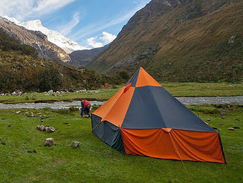 Zona de acampada en Huascarán