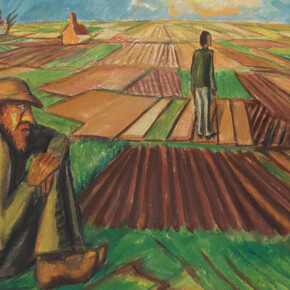 Erich Heckel, Flandrische Ebene, 1916. Courtesy of Musée des Beaux-Arts de Gand