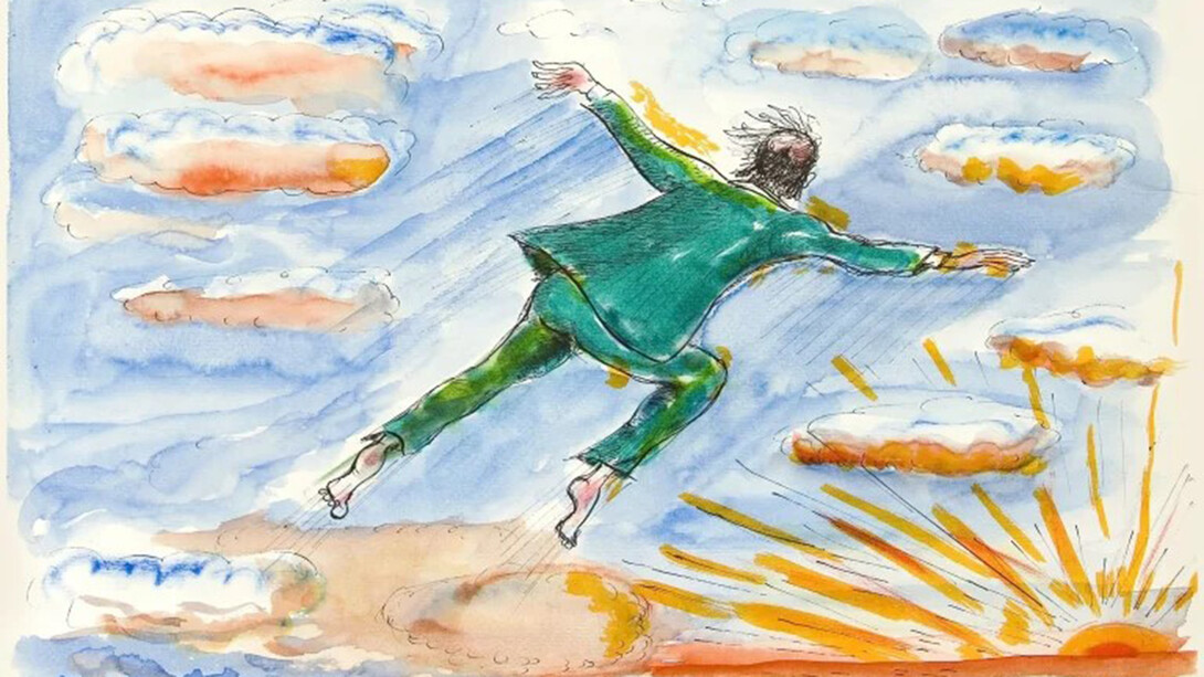 Dettaglio di un'illustrazione tratta da "Il libro dei sogni" di Federico Fellini, diario nel quale grazie a Bernhard il regista iniziò a disegnare i suoi sogni e i suoi incubi notturni