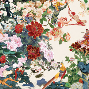 Jacky Tsai, Save Empress Wu (detail), 13 Colour Screenprint with Hand-Torn Edges on Somerset Satin 410 GSM Paper, 2015, Courtesy of Eyestorm