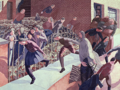 Christ’s Entry into Jerusalem, 1921. Lent to the Stanley Spencer Gallery by Leeds Art Fund (Leeds Art Gallery) © The Estate of Stanley Spencer, All Rights Reserved, 2015 / Bridgeman Art Library