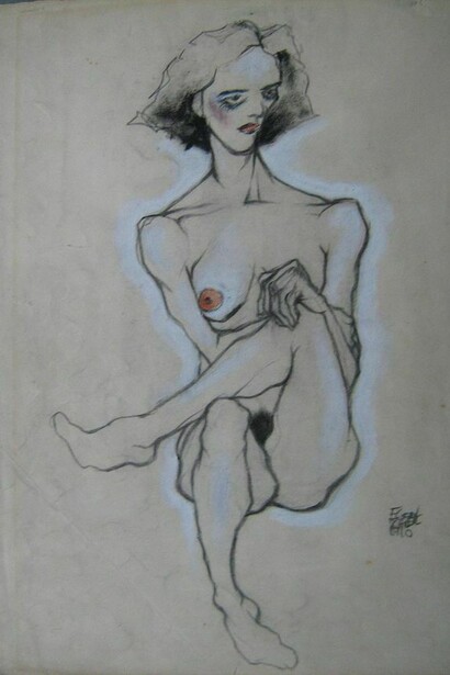 Schizzo di donna nuda, Egon Schiele