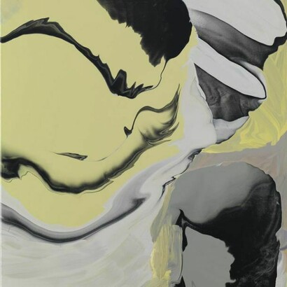 Rezi van Lankveld, Seascape, Smoking Gun Yellow Fire, 2013, Oil on canvas, 110 x 115 cm