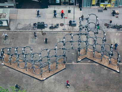 Shaved portions, Chakaia Booker, exhibition view. Courtesy of David Nolan Gallery