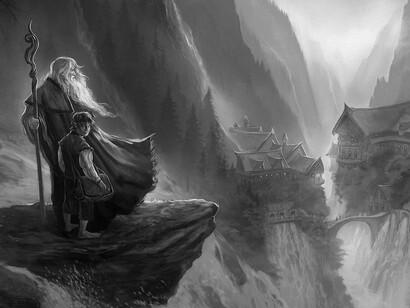 Frodo y Gandalf