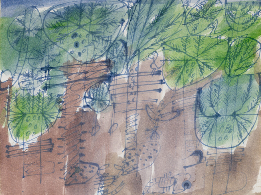 Jean Dubuffet, Palmeraie aux oiseaux et aux scorpions