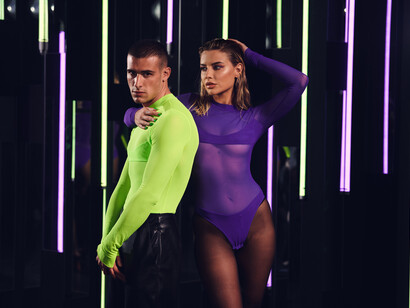 I Not After Ten Sunrise bodysuit di Veronica Ferraro, sono stati pensati in dodici differenti colori, rispecchiando i modi di vivere della giornata di ognuno di noi