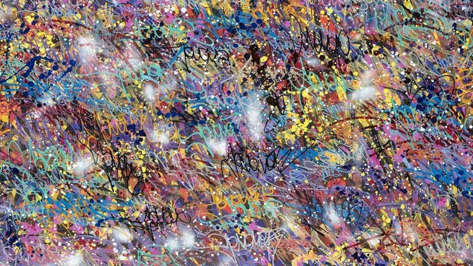 JonOne. Abstracted Love. Courtesy of David Pluskwa