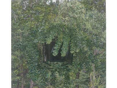 Ellen Altfest, Green Plant, 2004, Oil on canvas, 13 x 14 in. (33 x 35.5 cm), Image courtesy White Cube © Ellen Altfest / White Cube