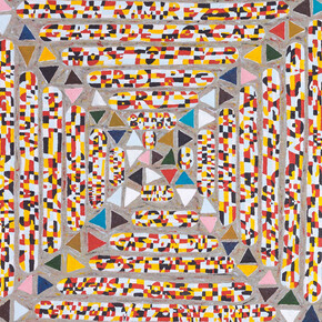 Michael Swaney, Infinite Browser Painting #2, 2013, Acrylic, gesso and ball-point pen on, unprimed canvas
47.24 x 47.24 inches