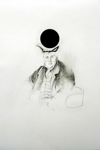 Je est un autre (A), Charcoal on Paper, 39.4 x 27.6 inches