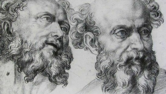 Baccio Bandinelli, Studi di teste, matita nera, Firenze, Gabinetto Disegni e Stampe degli Uffizi