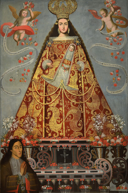 Unidentified Artist . Our Lady of Bethlehem with a Male Donor, 18th century . Carl and Marilynn Thoma Collection.