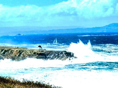 En el norte, en Coruña, así se muestra el Atlántico