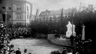 Inauguración del monumento a Mendel en Brünn, 1910