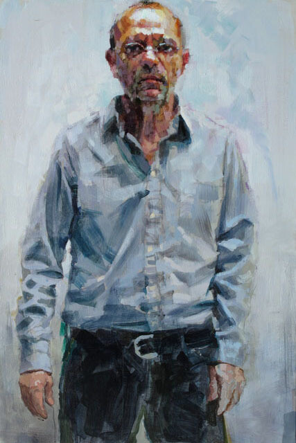 Laurent Dauptain, Autoportrait (1576), 2013, Oil on Canvas, 57½" x 38"