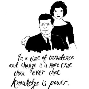 Donald Urquhart, In a time of turbulence and change it is more true than ever that knowledge is power, 
2014 , ink on paper, unframed 42 x 29.7 cm - 16 1/2 x 11 3/4 inches © Donald Urquhart, Courtesy Maureen Paley, London
