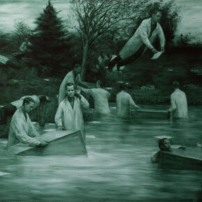 Peter Martensen, The Relocation, 2013, Oil on Canvas, 63" x 85½"