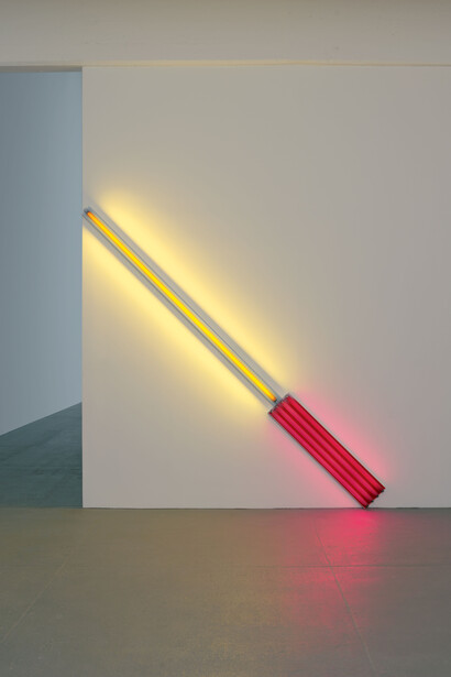 Dan Flavin, alternate diagonals of March 2, 1964 (to Don Judd), 1964, © 2015 Stephen FlavinArtists Rights Society (ARS), New York; courtesy of David Zwirner, New York London