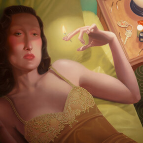 Troy Brooks, Corner room at the sparrow. Courtesy of Corey Helford Gallery (CHG) 