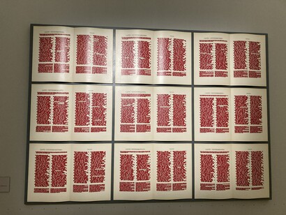 Emilio Isgrò, installation view. Courtesy of Villa Zito