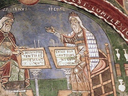 Galeno e Ippocrate in un affresco