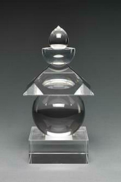 Hiroshi Sugimoto, Japanese, born Tokyo, 1948
Five Elements: Sea of Japan, Hokkaido, 1986 Japan, Heisei period (1989–present), 2011 , Optical-quality glass with black-and-white film
H. 6 in. (15.2 cm); W. 3 in. (7.6 cm); D. 3 in. (7.6 cm). The Metropolitan Museum of Art, Gift of Sylvan Barnet and William Burto, in honor of John T. Carpenter, 2012