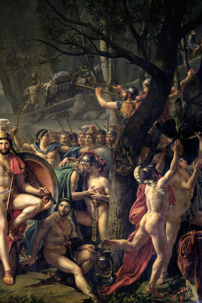 Jacques-Louis David, Leónidas en las Termópilas (detalle), 1814