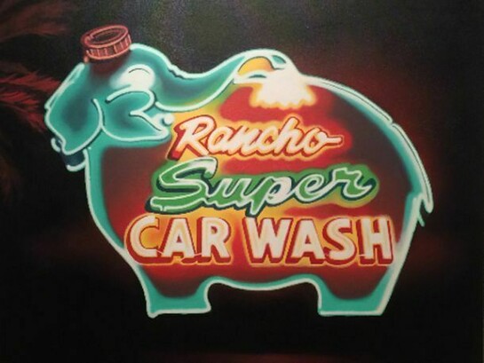 Mary Anne Erickson, Rancho Super Car Wash, oil paint