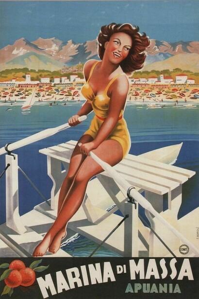 Marina di Massa, manifesto di Filippo Romoli