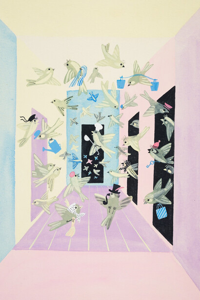 May Miturich, Once lived in a flat… Illustration to the volume golden wheel by S. Marshak, 1976. Courtesy of New Tretyakov Gallery