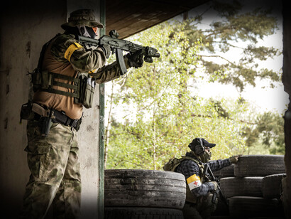 Soldados preparados para a guerra