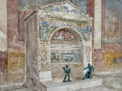 Luigi Bazzani, Pompei, Casa della fontana piccola (detail), 1919. Courtesy of Museo Archeologico Nazionale