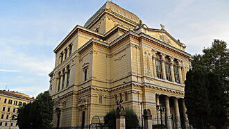 The Tempio Maggiore, one of the largest synagogues in Europe, was built on one of the four plots of land coming from the demolition of the most decayed areas of the Jewish Ghetto of Rome, Italy