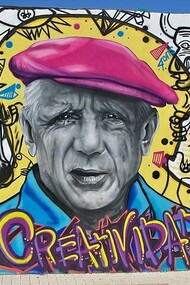 Graffiti of Pablo Picasso in Malaga, Spain