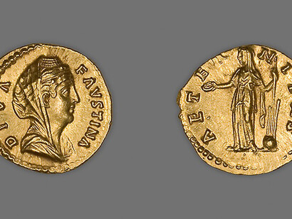 Roman, minted in Rome, Aureus (Coin) Portraying Emperor Marcus Aurelius, A.D. 153/54, issued by Antoninus Pius