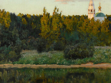 Isaac Levitan, Convento tranquilo (detalle), 1890
