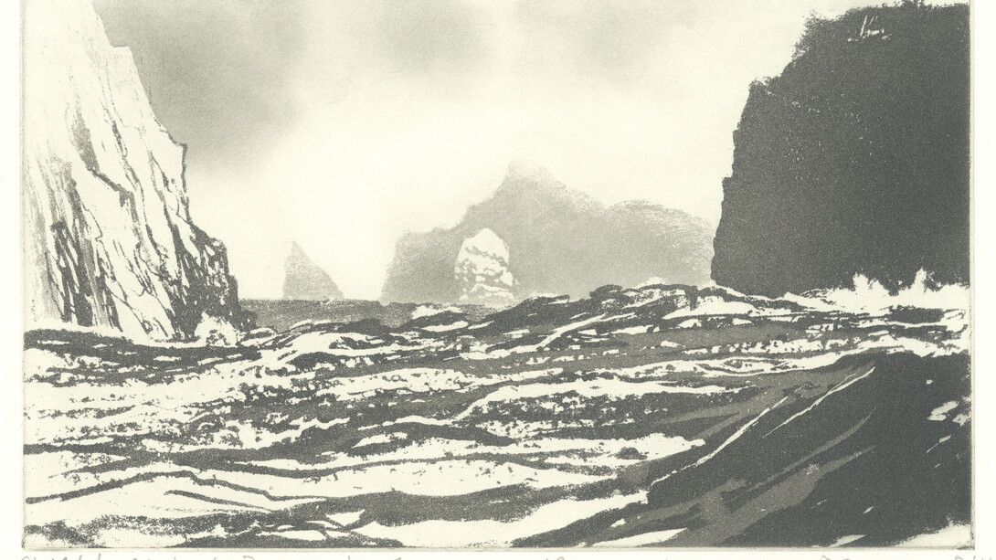 Norman Ackroyd, St Kilda Boreray from Soay 