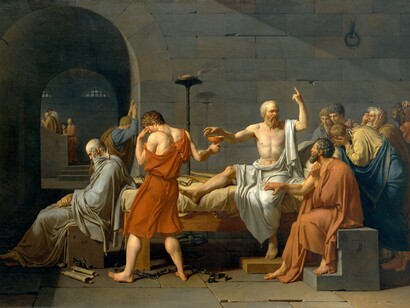 «La muerte de Sócrates» (1787), Jacques-Louis David