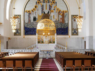 Kirche am Steinhof, or the Church of St. Leopold, is a Roman Catholic chapel situated within the grounds of the Otto Wagner Hospital in Vienna’s Steinhof district