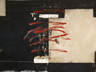 Antoni Tàpies, Gran diptic roig i negre, 1980