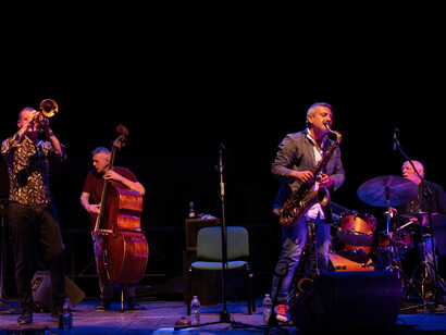 Fabrizio Bosso, Nico Gori, Ellade Bandini e Massimo Moriconi, foto Patrizio Piscitelli  
