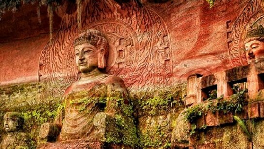 Amazing statue of Buddha, founder of one of the most extended religions in the world