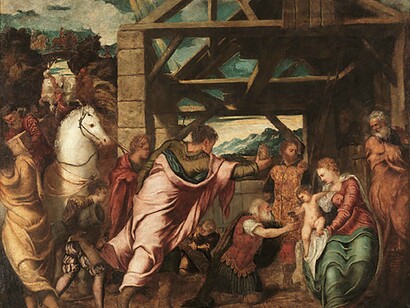 Tintoretto. 'Adorazione dei Magi'